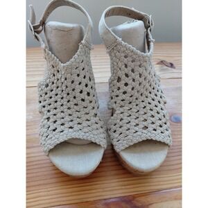 90s Y2k Crochet New  Mudd Boho  Cork Wedge Sz 6
